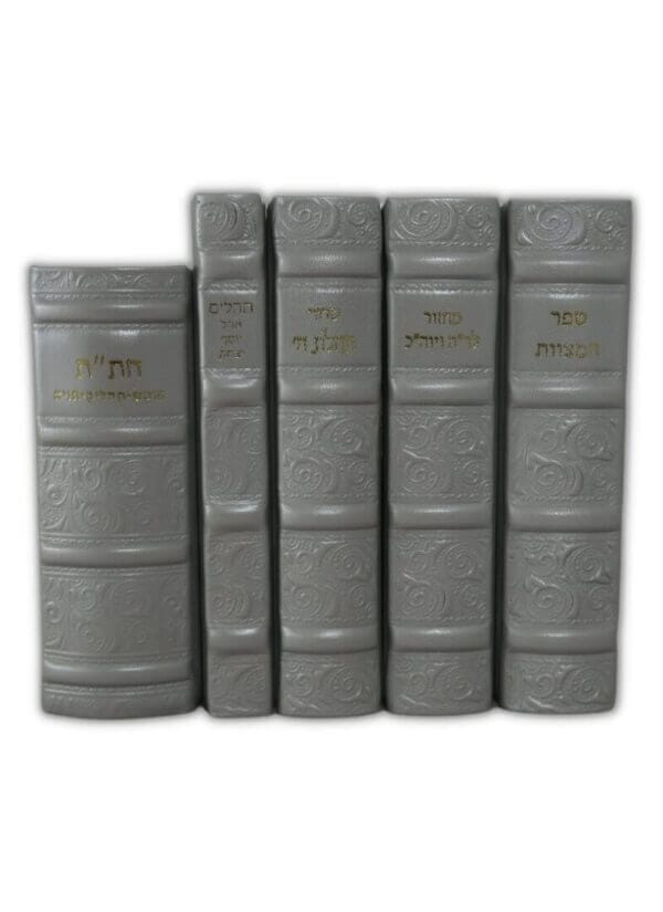 Kallah Set Leather Silver Medium Size